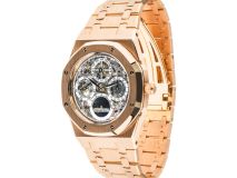 Audemars Piguet Rose Gold Skeletonized Perpetual Calendar Moon Phase Royal Oak