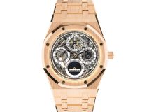 Audemars Piguet Rose Gold Skeletonized Perpetual Calendar Moon Phase Royal Oak