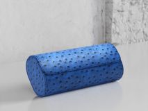 Etier Gusto Triple Watch Roll Blue Ostrich Leather